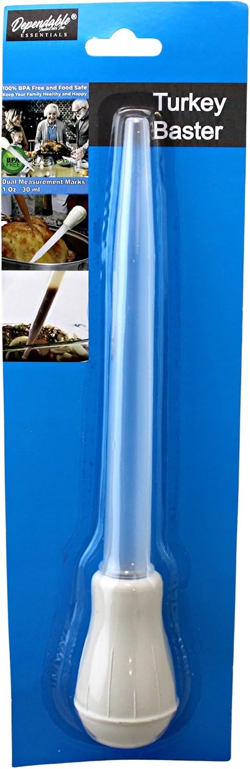 Turkey Baster – Heat-Resistant BPA-Free Food-Grade Basting Tool for Cooking Roasts, Butter, Marinades, and Juices