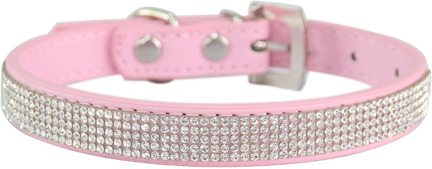 Collier pour chien en strass réglable évitant les irritations du cou