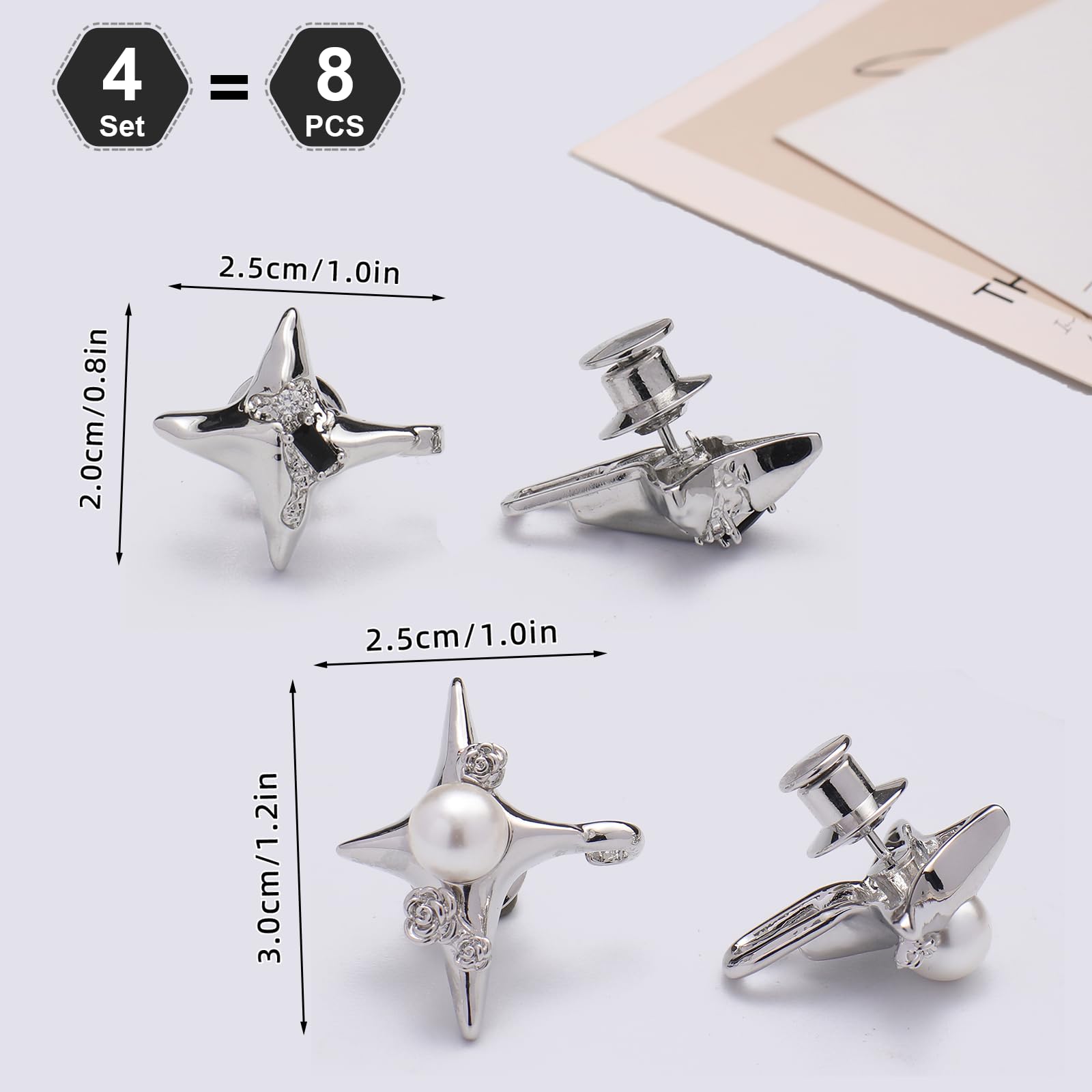 Tensor de cintura para pantalones de mujer, clips de estrella para apretar la cintura, nudos de cintura sin coser para jeans, vestidos, faldas para niñas
