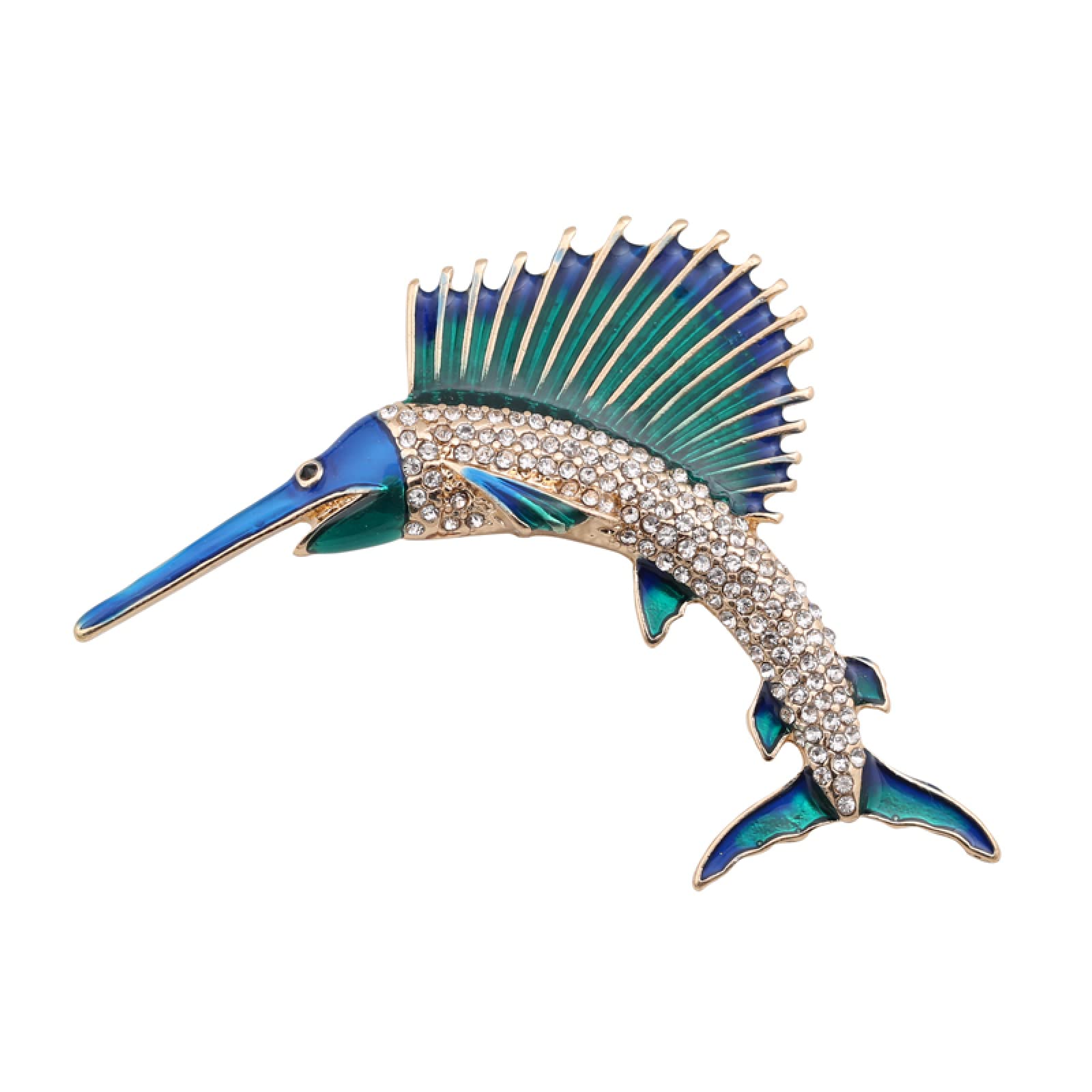 Safety Pin Brooch Pin Broach Badge Brooch Lapel Pin Western Antyczny Styl Emalia Delfin Tropikalna Ryba Złota Rybka Koi Ryb Ogon Syreny Broszka Morska,Marynarka Wojenna