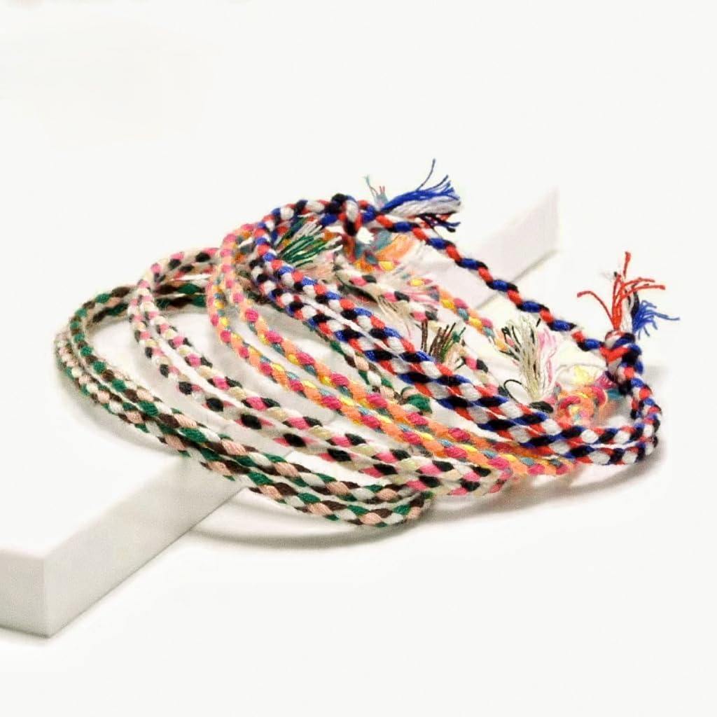 Woven Wrap Friendship Bracelets,Adjustable Friendship Bracelets Bulk,Made for Women, Men and Teenagers as Birthday Gifts, Party Gifts, Colorful Friendship Bracelet String.