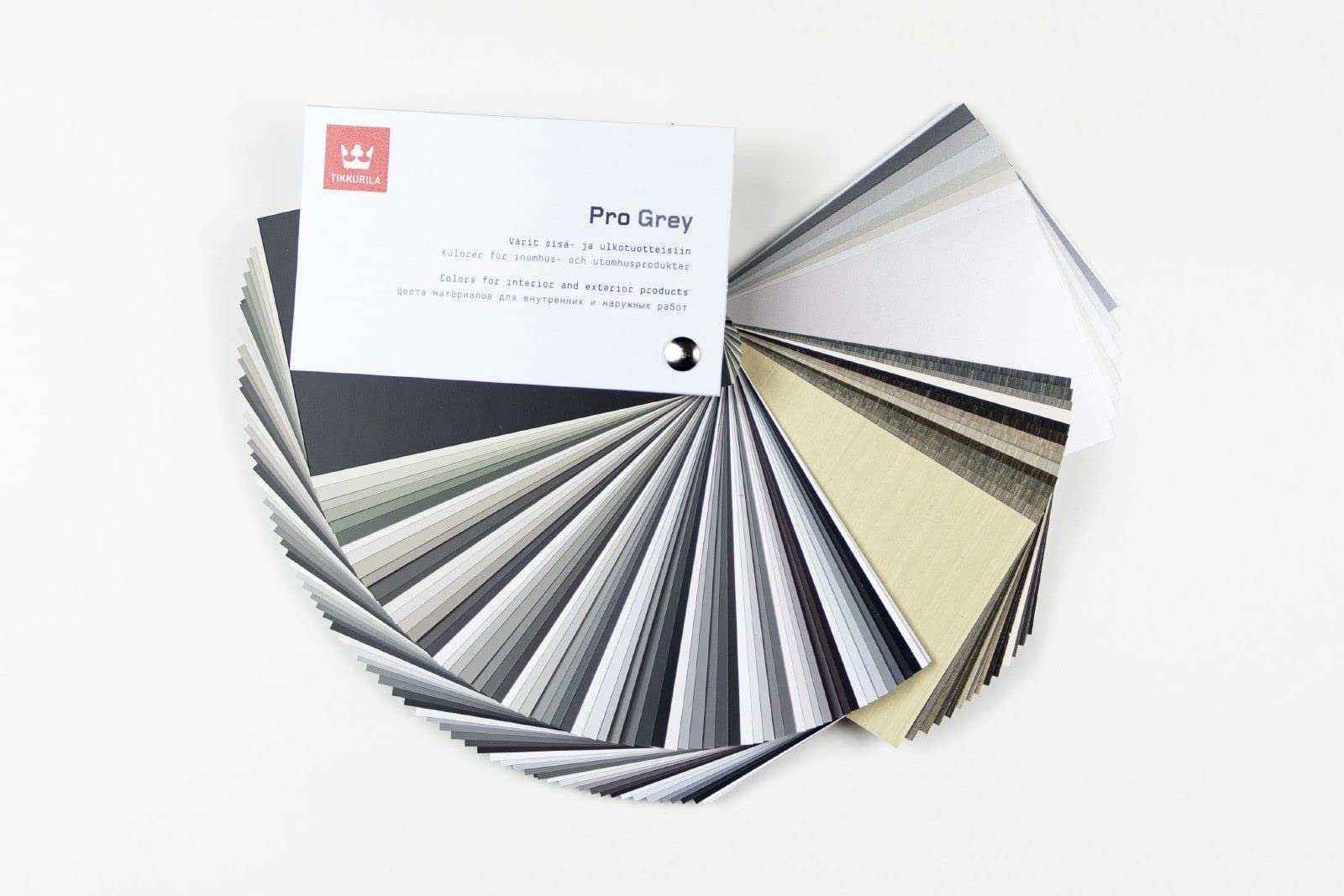 TIKKURILA Pro Grey Fan Deck - 94 Timeless Grey Paint Colours for Interior & Exterior