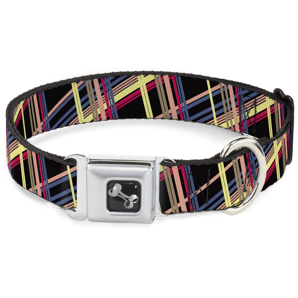 Collier de chien os multicolore pour les promenades