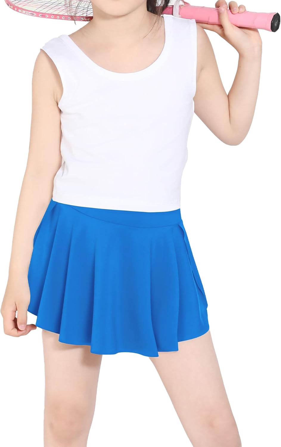 Skort Girls, Athletic Skirts for Tennis Golf, Butterfly Flowy Shorts for Kids, Shorts with Pocket - Image 3