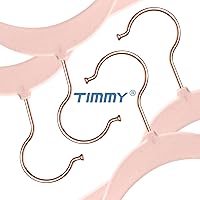 Vista 6 de TIMMY Perchas de terciopelo – Juego (paquete de 50) perchas ultrafinas con construcción resistente, soporta hasta 10 libras – Acabado rosa rubor