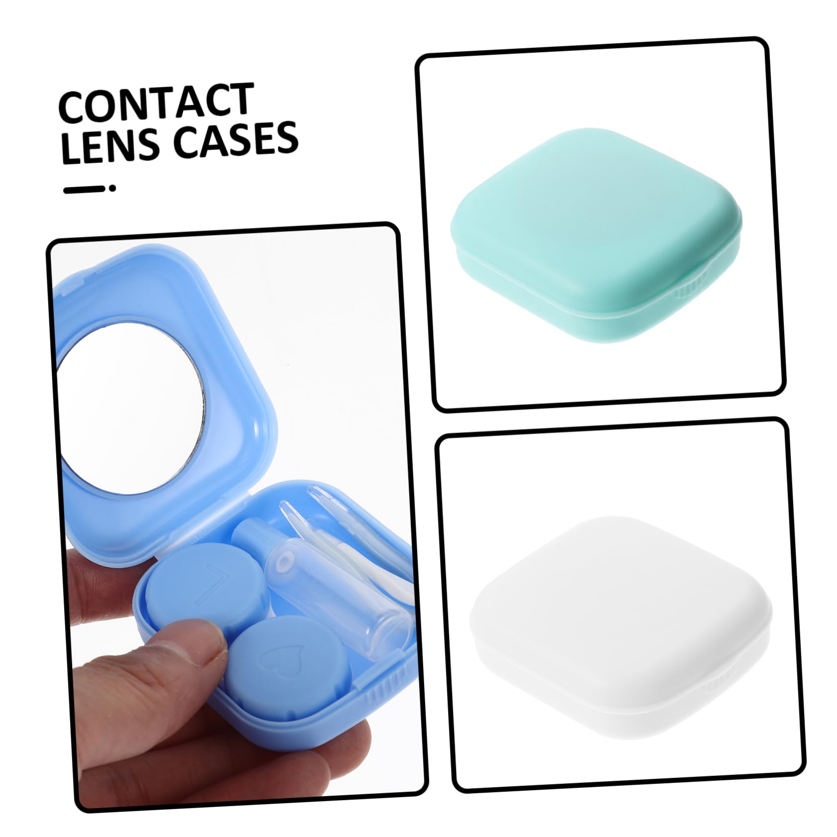 CALLARON 15 Juegos Estuche de Lentes de Contacto Portátil de Unidades Pinzas para Actividades Almacenamiento Compacto y Práctico