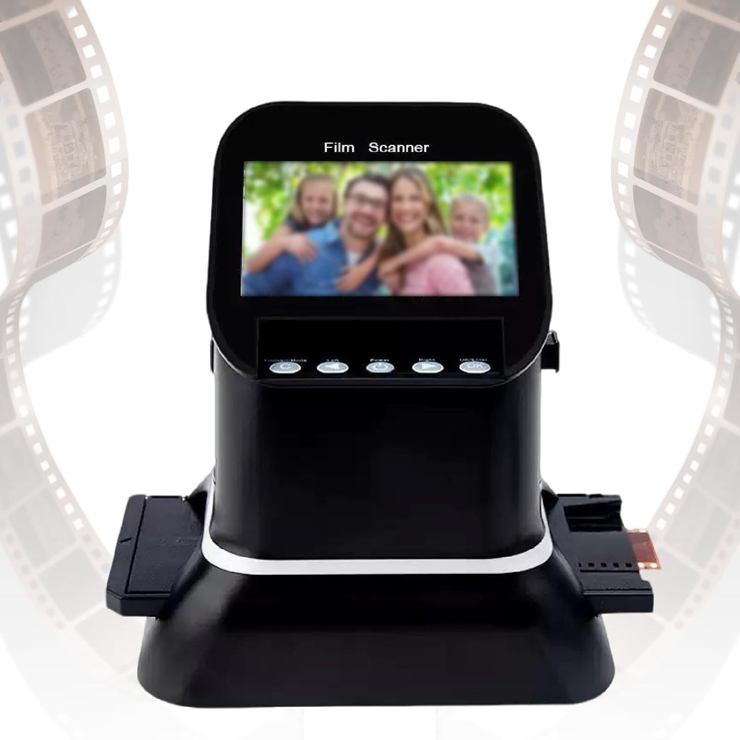 Digital Film Scanner Supports 5 Sizes of 120 Film for 35mm 135 127 126 Negatives Slides High Res Converter with LCD Screen Instant Preview Edit