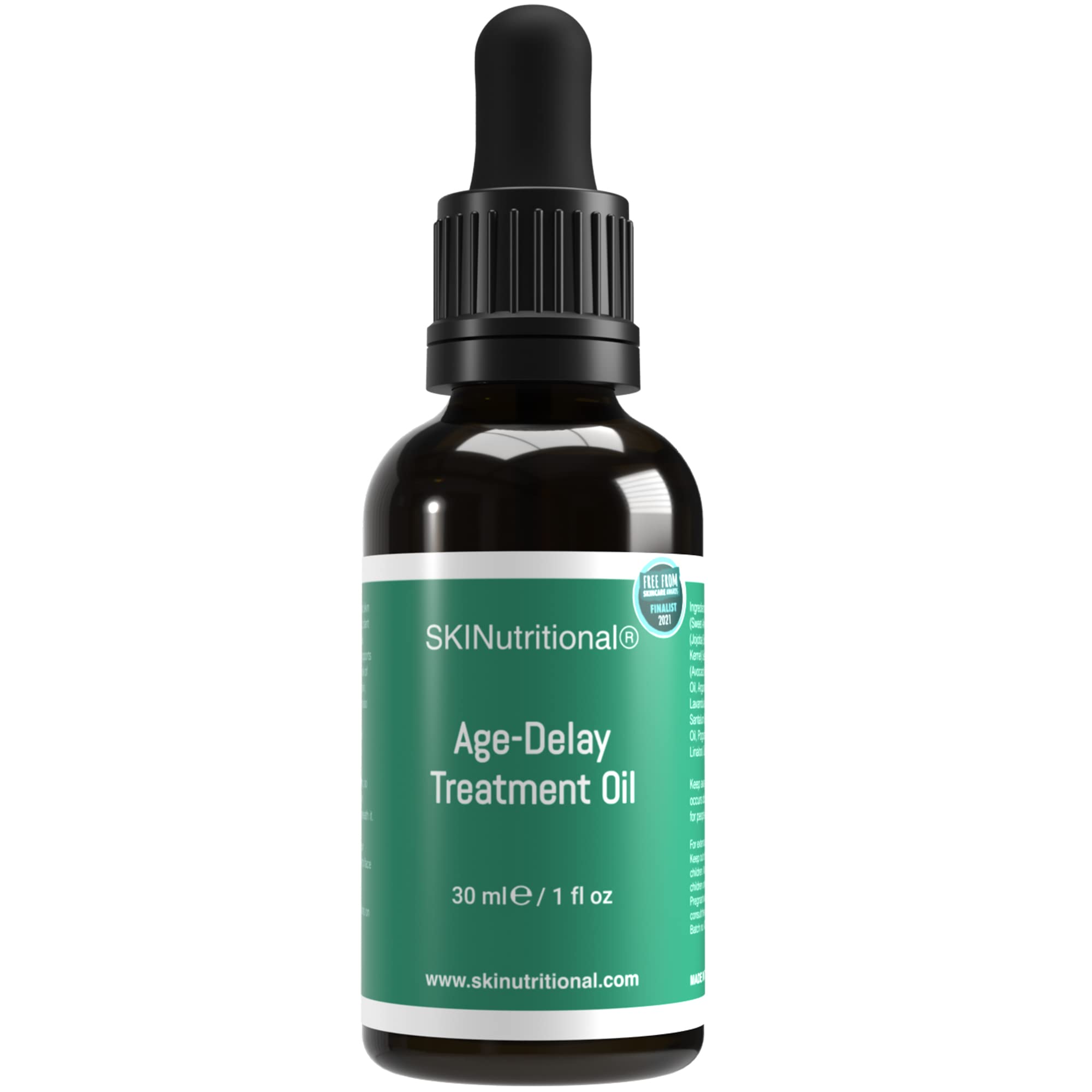 Age-Delay Body Oil (100ml) and Face and Neck Treatmenet Oil (30ml) Set by SKINutritional. Comes with wooden Gua Sha lymphatic massage tool for face and body together with oils in a jute pouch - Image 3