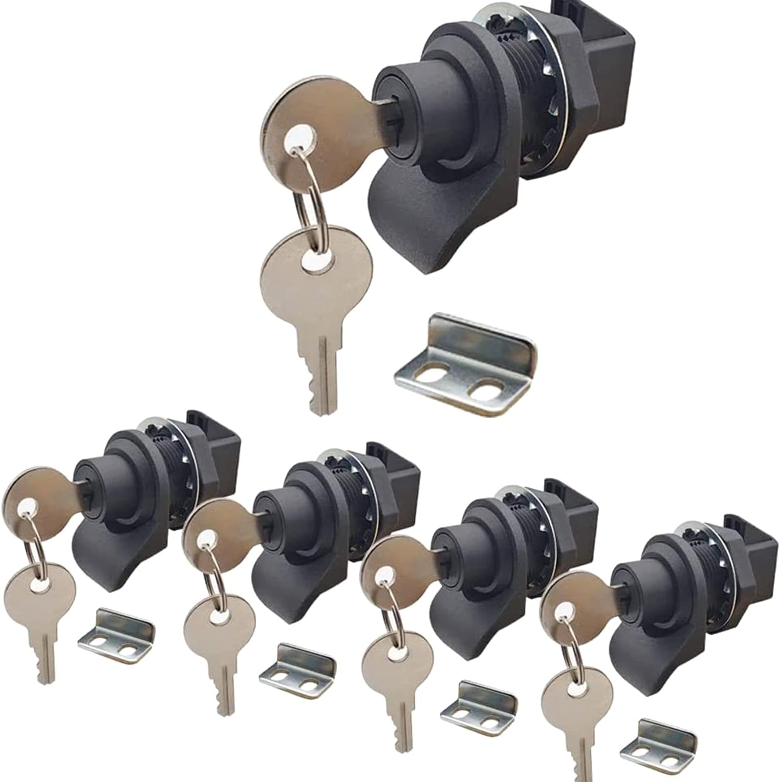 Loquet à Bouton-poussoir Avec Serrure Pour Bateau - Boîte à Gants - Alliage Zinc Argenté