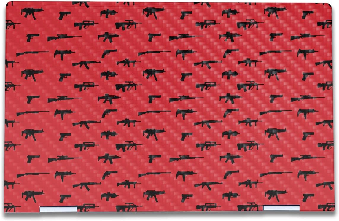 Carbon Fiber Laptop Skin Compatible with HP Envy x360 15.6” (2023) - Guns - Premium 3M Vinyl Protective Wrap Decal Cover - Easy to Apply | Crafted in The USA by MightySkins
