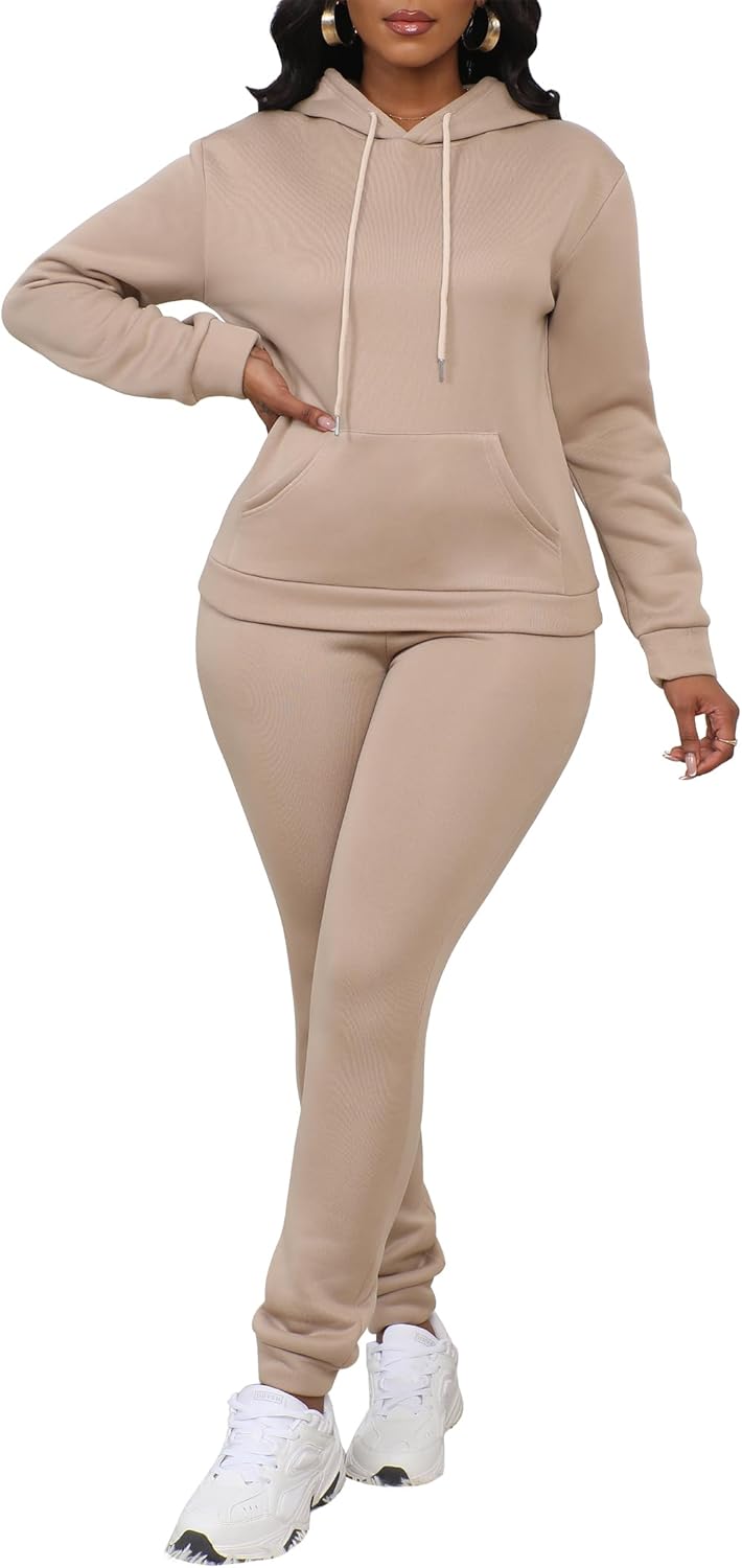 LovelyWholesale Womens Sweatsuits 2 Piece Set Hoodie Sweatshirts and Jogger Sets - Image 4