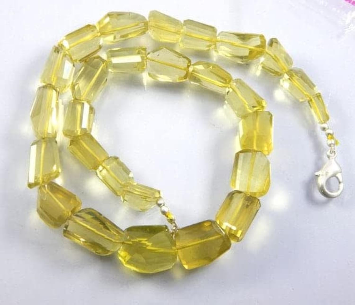 Quartz lemon en pépites de 8x13-17x20mm pour création de bijoux