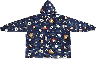 Harry Potter Chibi Characters & Icons Blue Long Sleeve Oversized Hoodie Wearable Blanket-OSFA