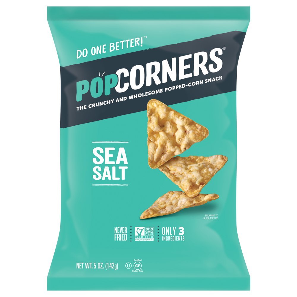 POPCORNERS Salt of the Earth, Popcorn Chips (5oz/12 Pack)