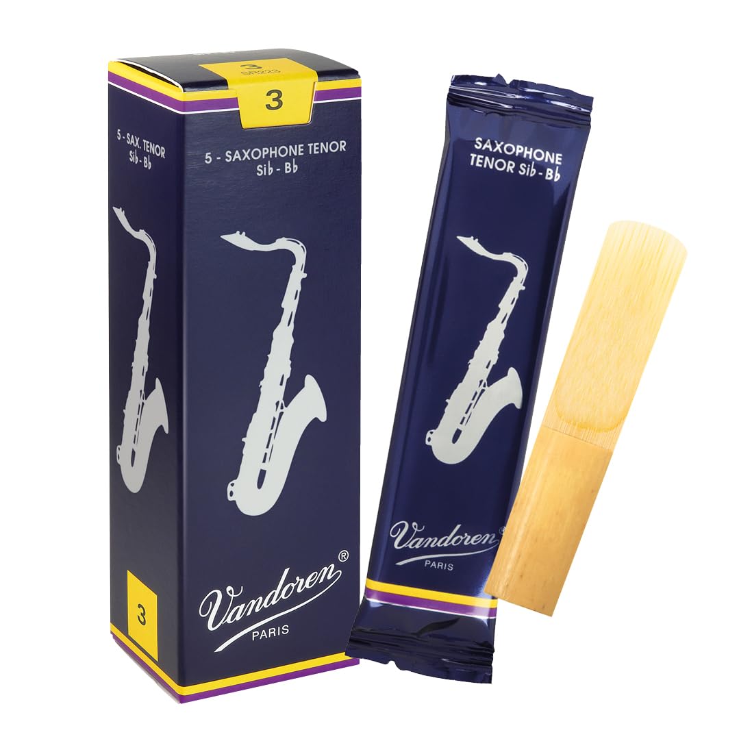 Vandoren Tenor Saxophone Reeds Strength 3 Box of 5