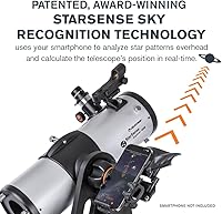 Vista 4 de Celestron StarSense Explorer 114AZ App-Enabled Telescope – 114mm Tabletop Dobsonian with Smartphone Dock & StarSense App – iPhone & Android