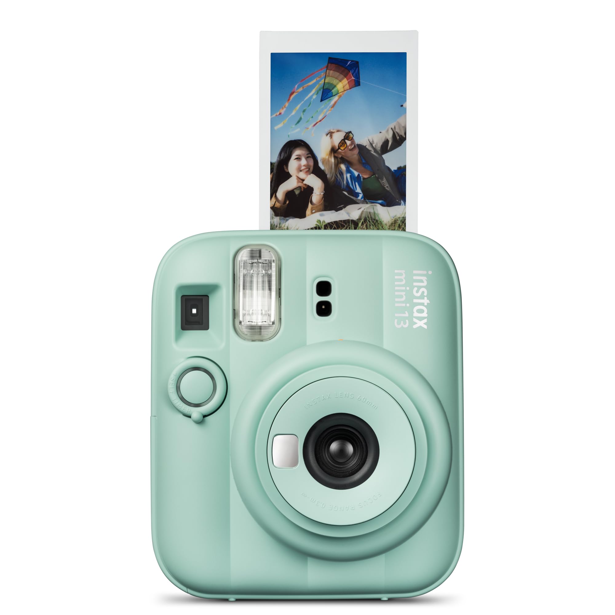 instax mini 13 fotocamera istantanea con flash integrato, specchio selfie, modalità close-up, autoscatto, Lagoon Green