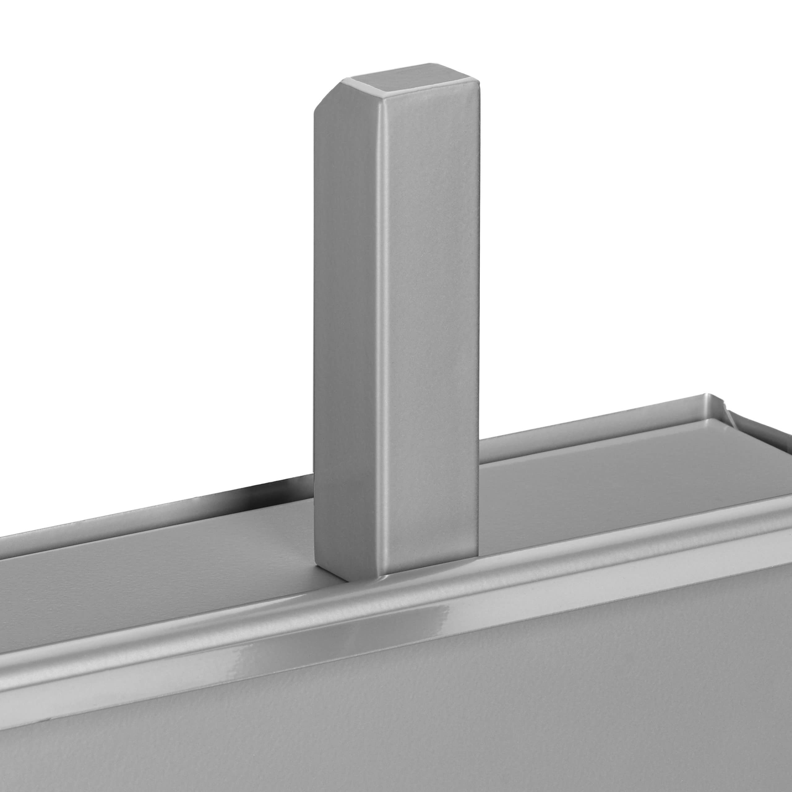 Relaxdays Caja Cenizas Recogedor, Acero, Contenedor Cenizas Chimenea y Estufa, 35,5 x 23 x 9 cm, Pala Cenizas, Plateado