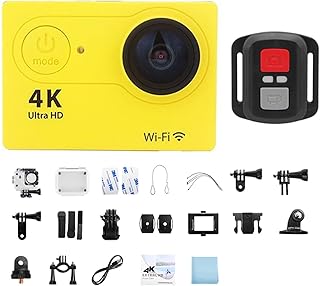 Câmera Ultra HD Mini câmera de ação WiFi tela de 2,0 polegadas 30FPS/170D câmera de capacete à prova d'água subaquática Telecontrol Cam câmera de ação Ultra HD 4K Vários modos e controle remoto 2.4G (