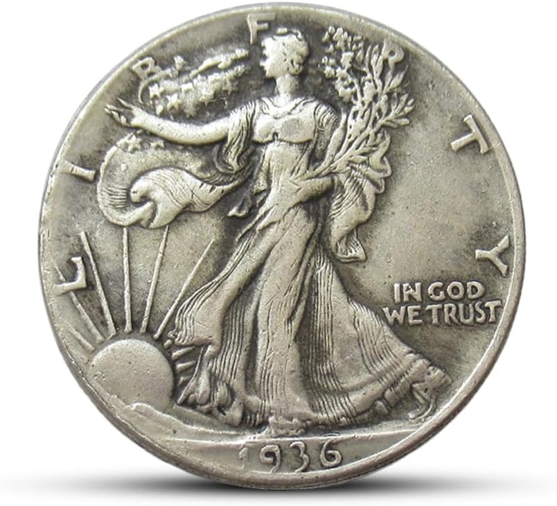 Antique U.S. Silver Coins, American Old Coins, Morgan Dollar Coins for Collectors, Ancient Coin Collection, Silver Dollar Coin, Commemorative Gifts Lucky Charm (Walking 1936)