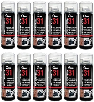 17231 12x Compressed Air Duster Cleaner Spray Can 400 ml CFC Free