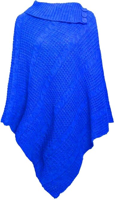 royal blue poncho sweater