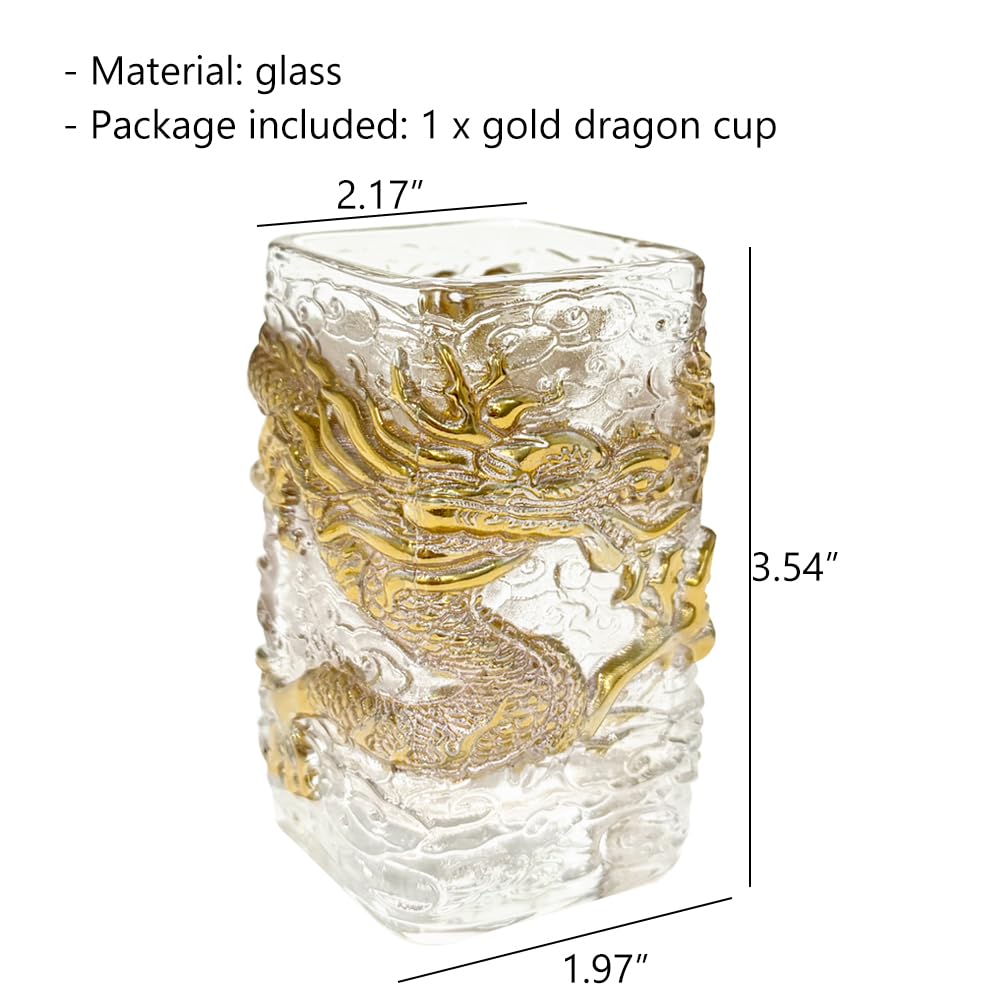 Aibote 10oz 3D Dragon Embossed Cup, Improved Two Lighting Modes (Auto