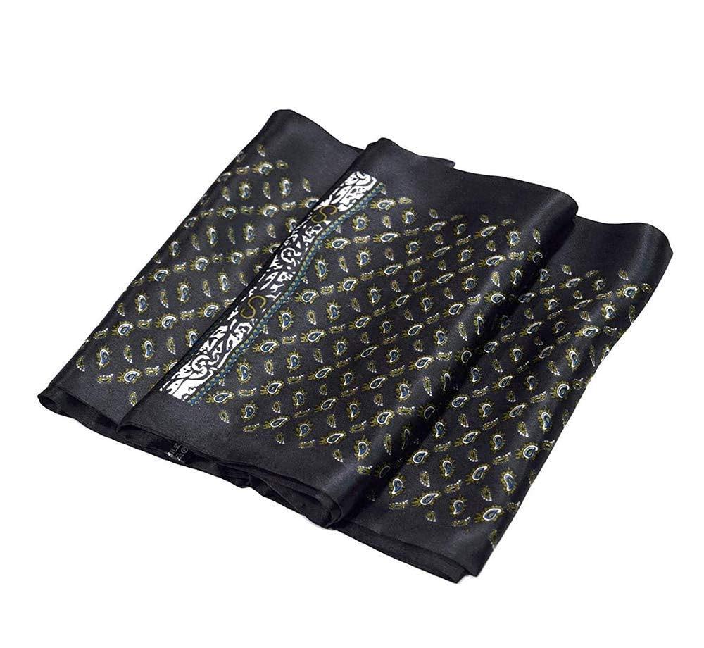 Foulard en Soie Vintage pour Homme, 100% Pure, Motif Classique, Double Couche, imprimé Gentleman