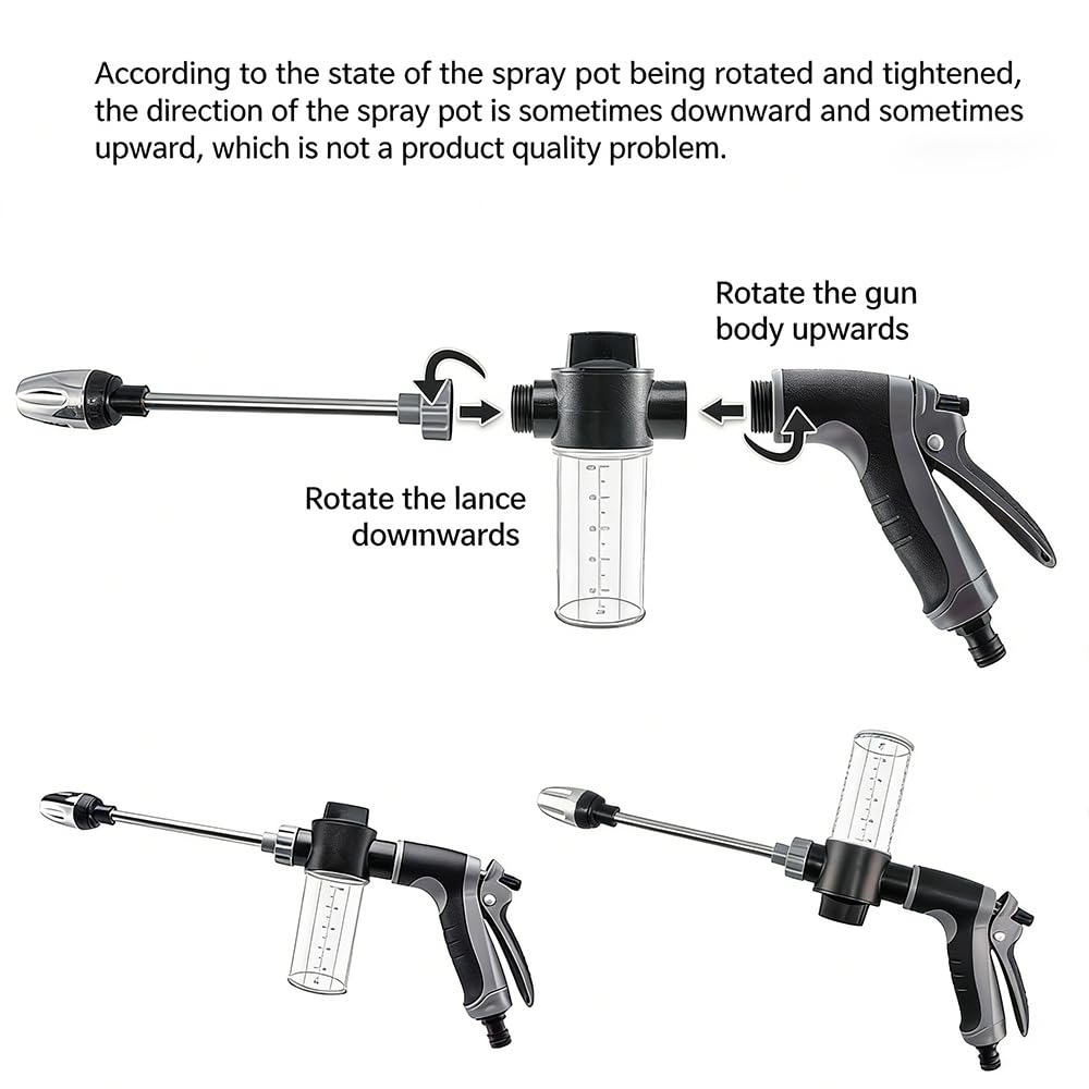 Aquoxis Pressure Washer Nozzle Multi-Use Cleaning Tool with Convenient Setup Universal Fit for Garden Hoses Ideal for Outdoor Household Car and Yard Daily Cleaning — view 3