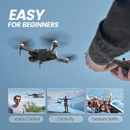 Miniatura 6 de Holy Stone - Dron GPS para adultos con cámara estable 4K Foto cardán de 2 ejes HS360 FPV cuadricóptero para principiantes motor sin escobillas