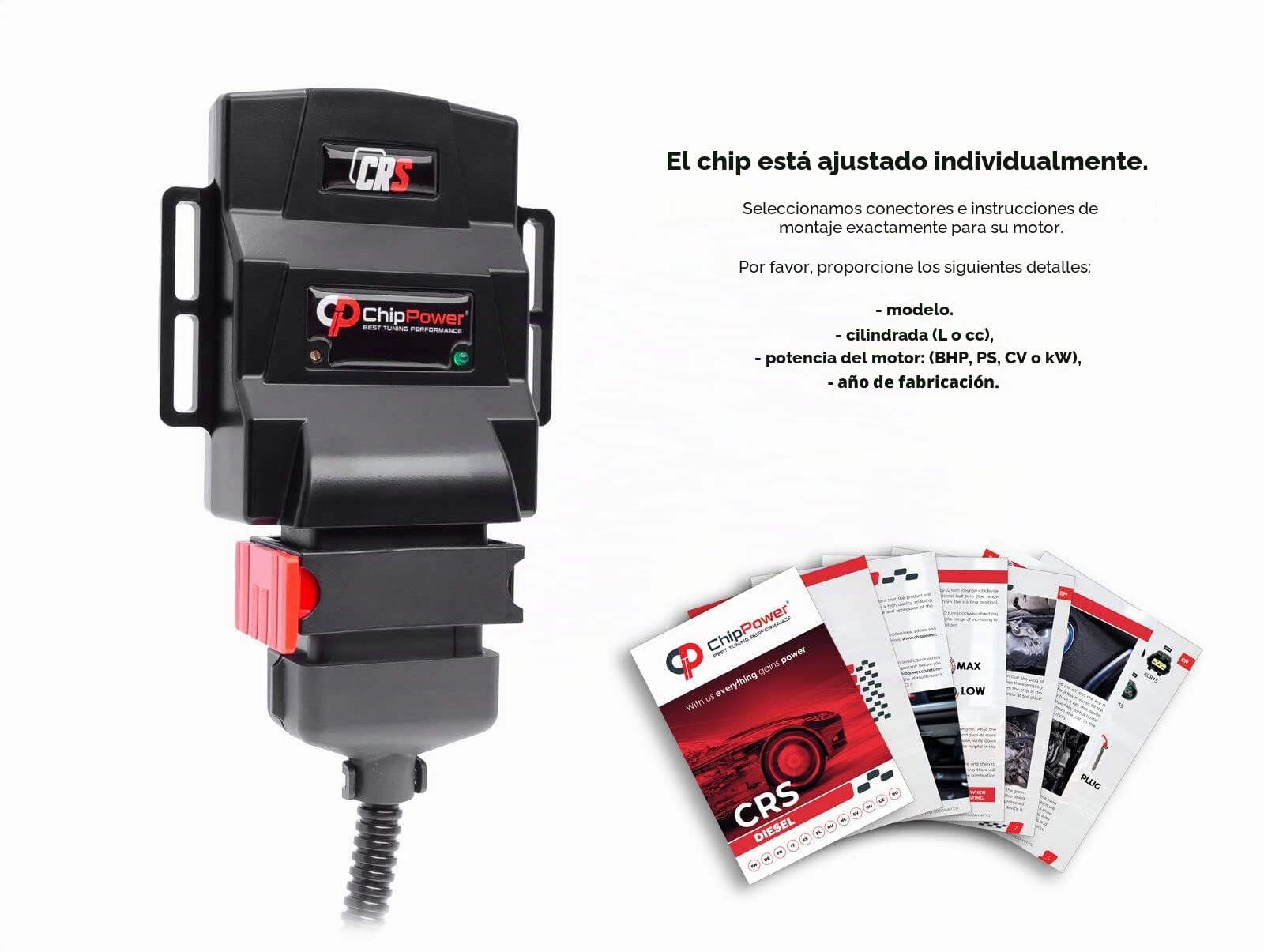 ChipPower Chip de Potencia CRS al coche para BMW 1 serie F20/F21 116d 85 kW 116 CV 2010-2019 Tuning Box con Plug&Drive Diesel ChipBox con un Enchufe Adaptado Aumenta la Potencia del Coche
