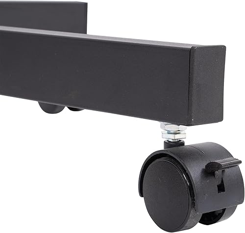 Miniatura 8 de Soporte de TV móvil con ruedas, altura ajustable inclinable, soporte de TV con estante multimedia para televisores LED, LCD, OLED planos y curvos de