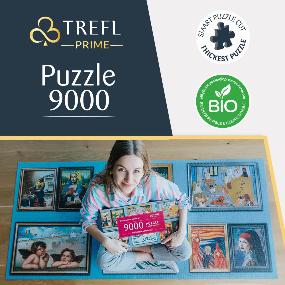 Trefl Prime - Puzzle UFT: Not So Classic Art Collection - 9000 Teile, Großes Puzzle, Dickste Pappe, Bio, Collage, Lustige Puzzles mit Kunstwerken, Unterhaltung für Erwachsene und Kinder ab 12 Jahren