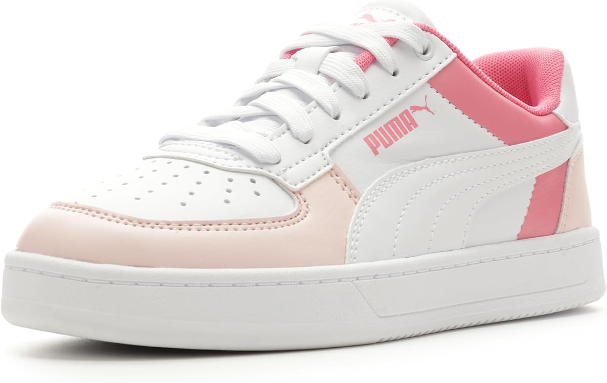 Puma Caven 2.0 Block para niños Puma White-Silver Sky-Strawberry Burst Big Kid 5.5