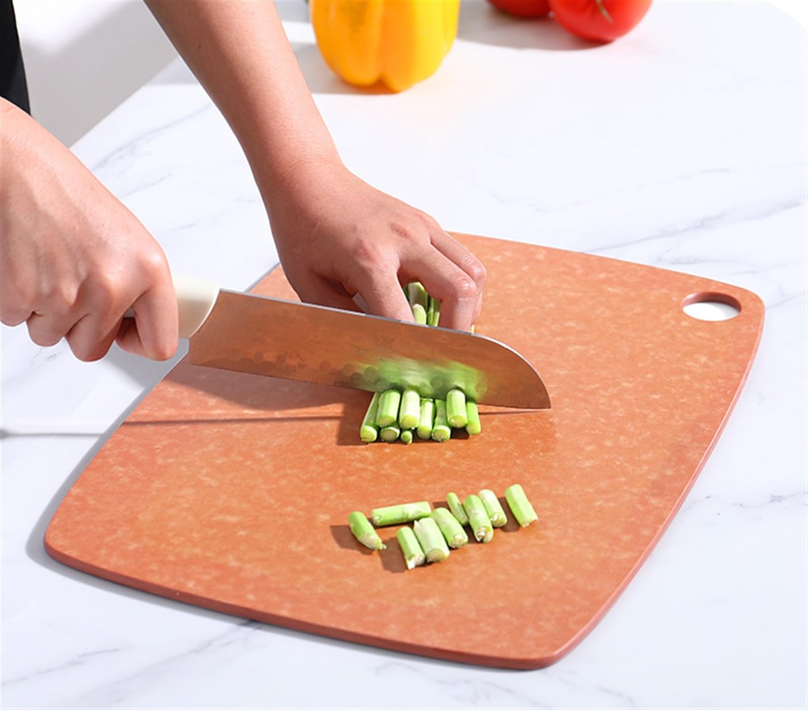 Tagliere Tagliere in Fibra di Legno per Cucina, in Non Poroso Ad Alta Densità, Senza BPA Utensili Cucina(23.5 * 30cm)
