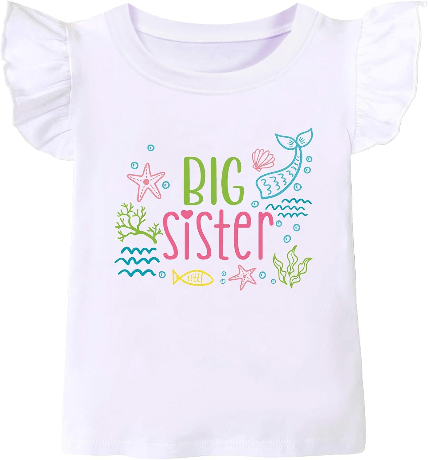 Big Sister Shirt for Toddler Baby Girl Outfits Promoted to Big Sis Announcement T-Shirt Toddler Girls Gifts
