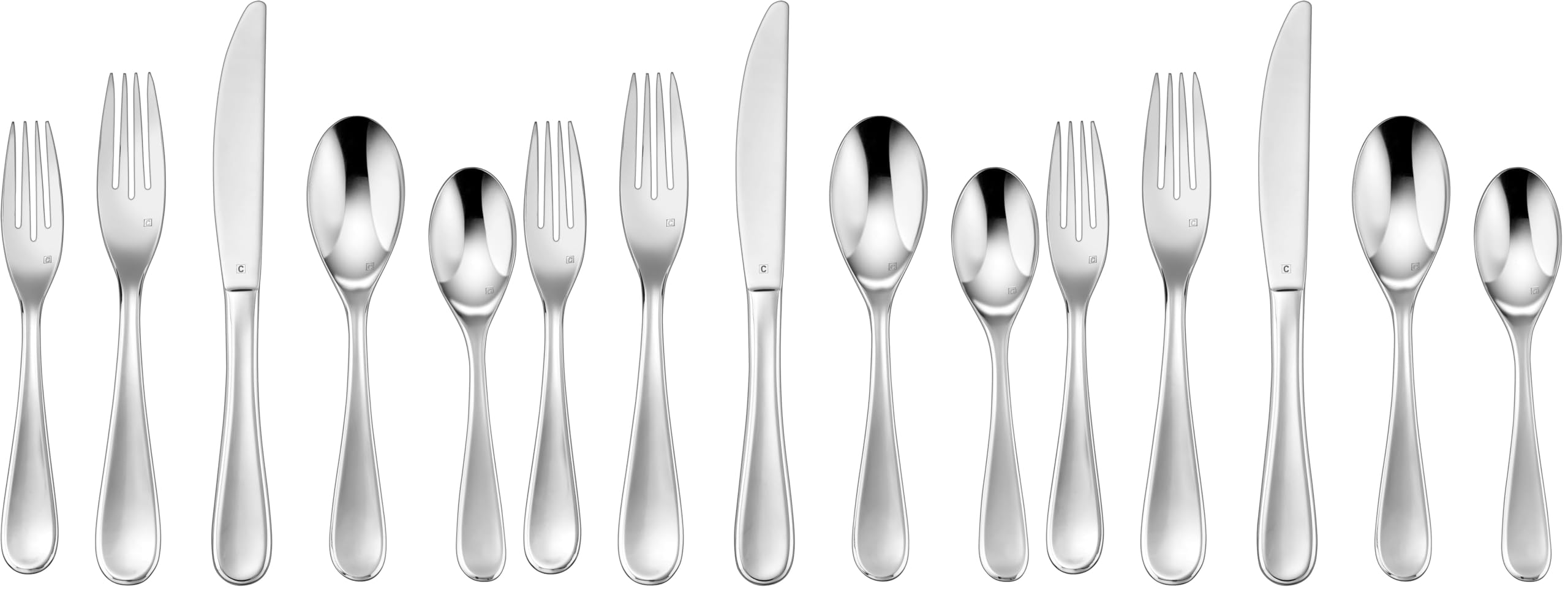 Cuisinart Flatware Elite Maree Collection, Silver, CFE-MA20 — Amazon image 8