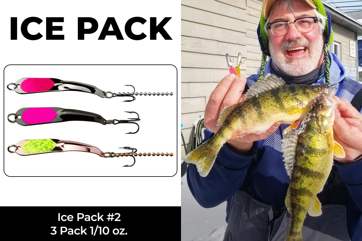 IRON DECOY Steely Spoon - Señuelos de pesca, paquetes múltiples, fundición, curricán, jigging, hielo, lago, río, arroyo, agua dulce, trucha, lubina, lucioperca, salmón, crappie, lucio