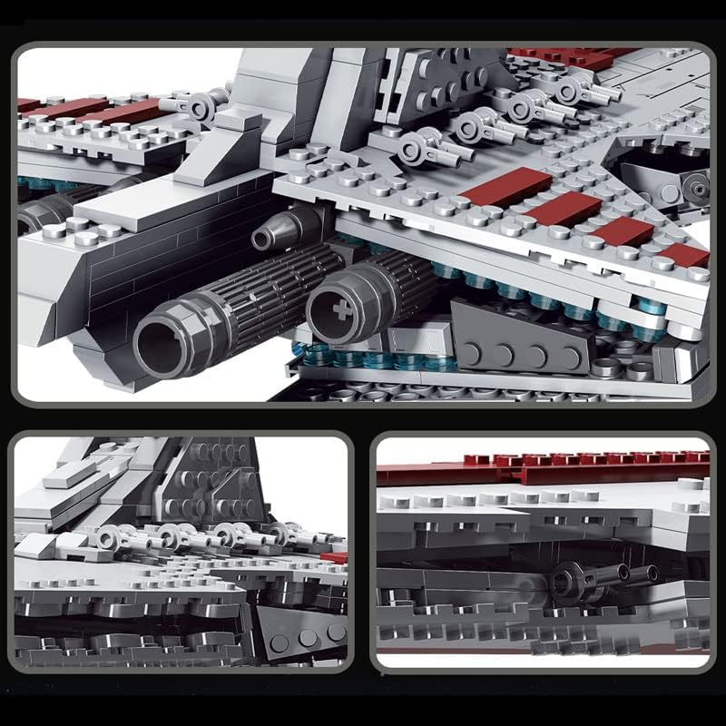 Vista 6 de NIIZ Venator-Class Star Destroyer Model Kit de construcción de barco modelo Star Destroyer compatible con Lego UCS Star Destroyer MOC
