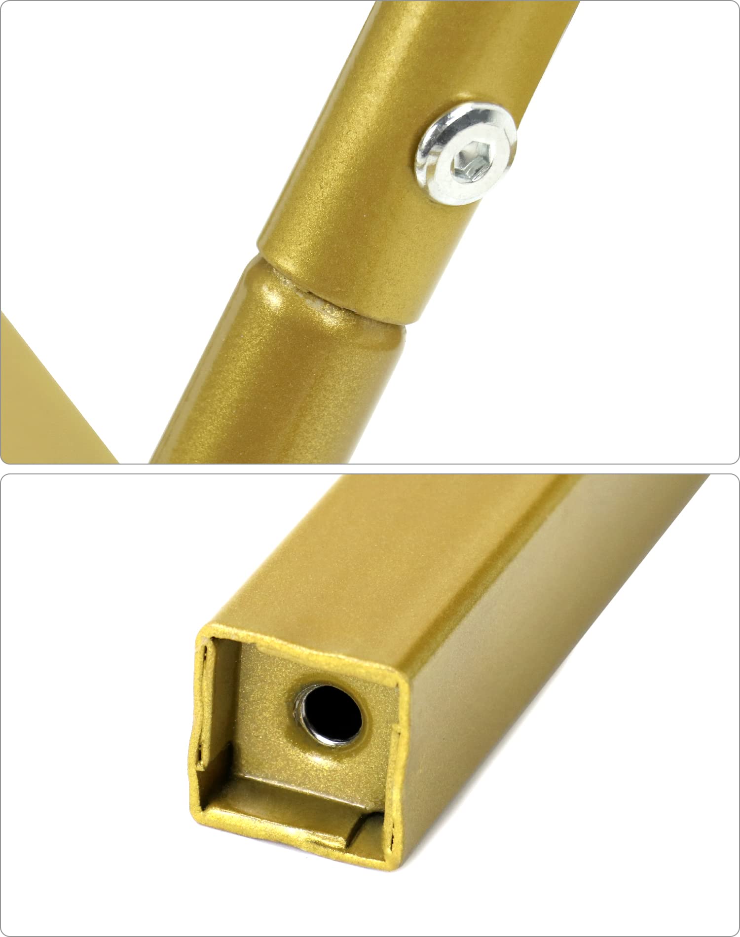 QWORK® Gold Hochzeitsbogen Traubogen - 2.9x2.4m (BxH) - Tragbares Großer Metall-Ballonbogen Hintergrundständer für Hochzeit, Babyparty, Abschlussfeier Dekoration