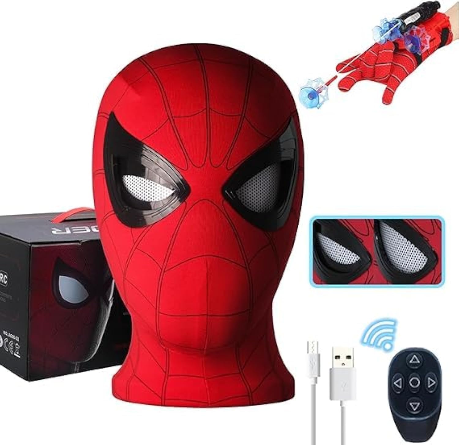 Spider-man mask spider-man hood hero return PVC mask Marvel film and television peripheral cosplay party halloween props