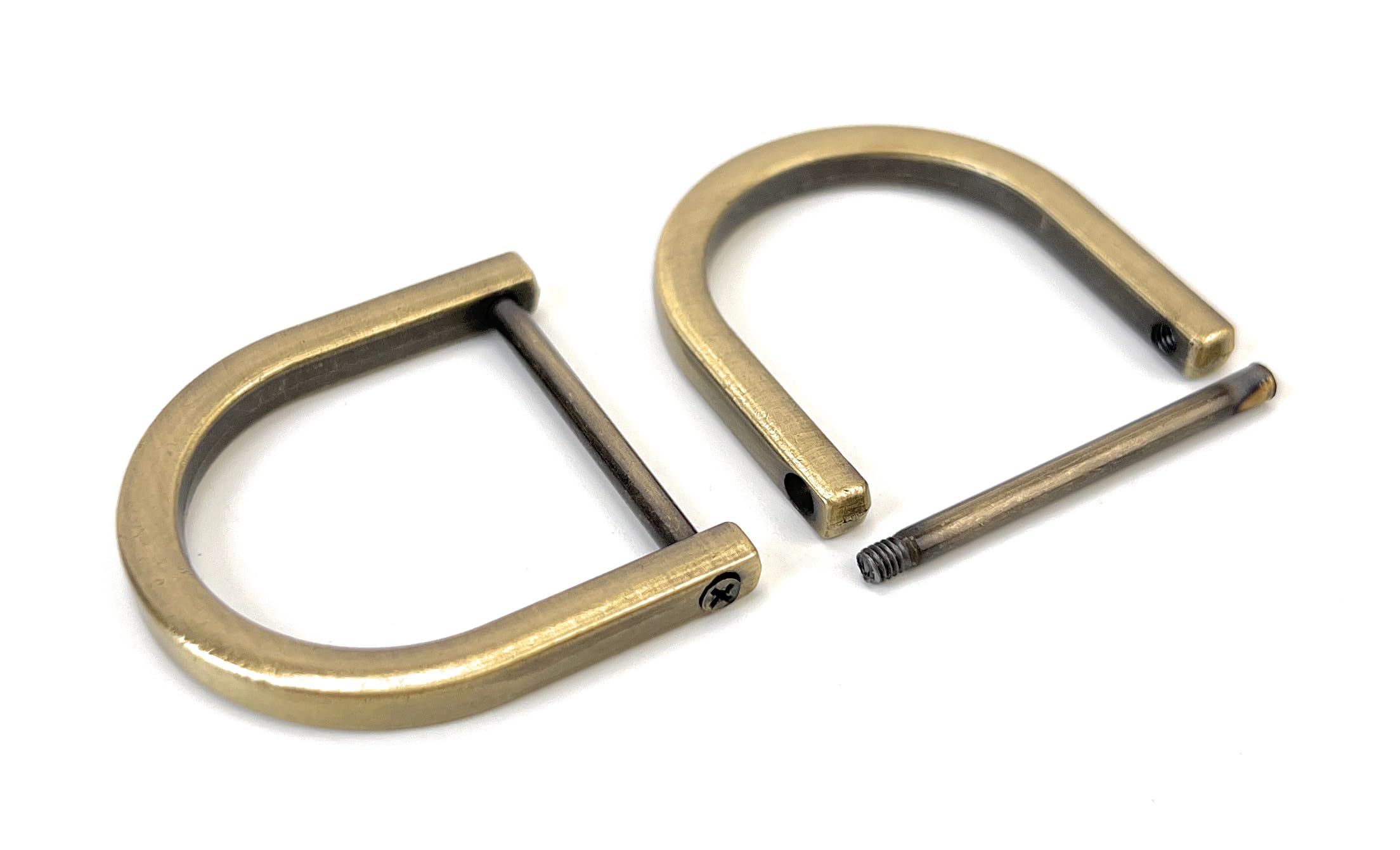 Photo 1 of VersaKits 4 Pcs 1'' Brass Screw-in D Rings for Purse