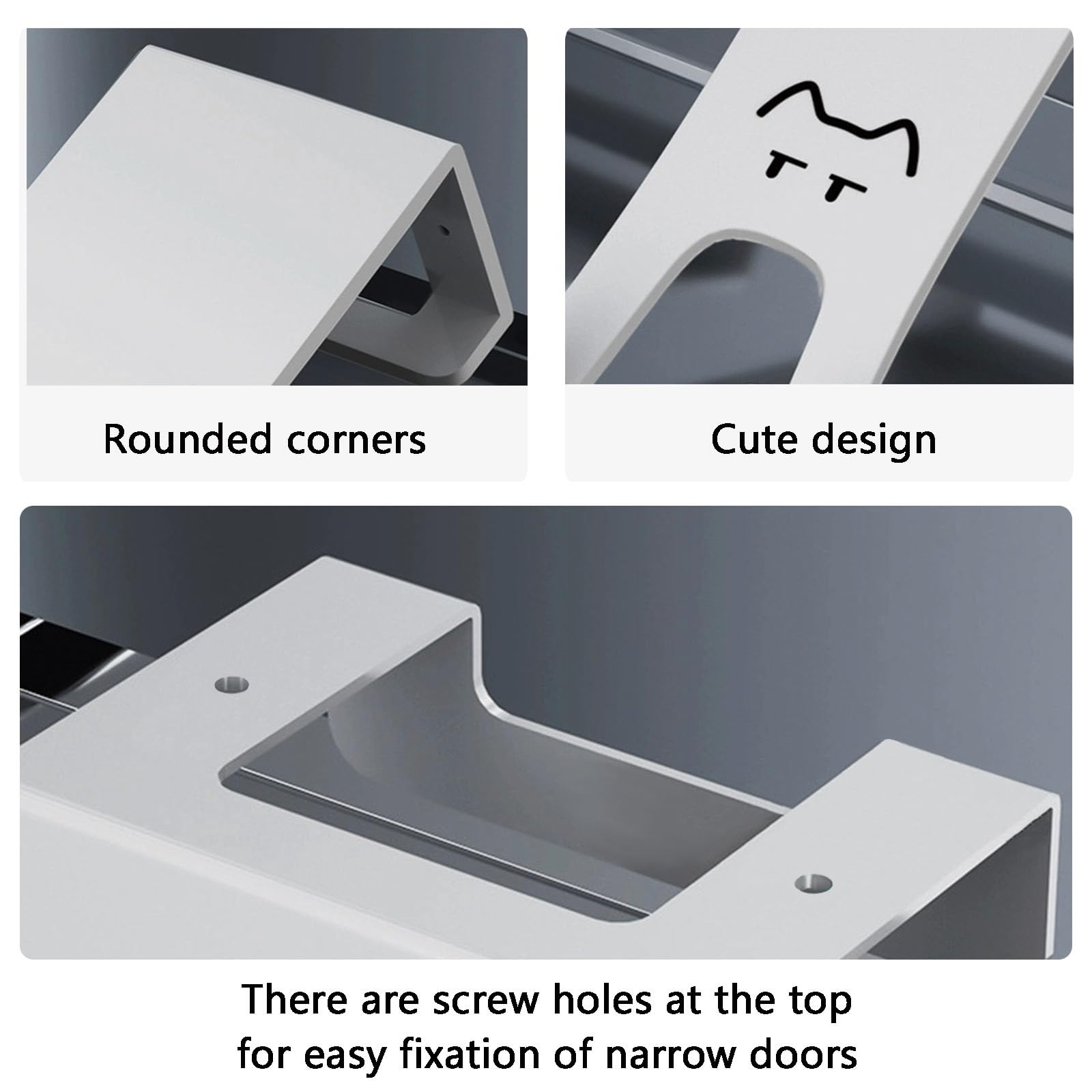 6 ganchos de metal para colgar sobre la puerta, bonitos ganchos blancos, se pueden instalar fácilmente, se utilizan para almacenar ropa, bolsos, llaves, bufandas en dormitorios, salas de