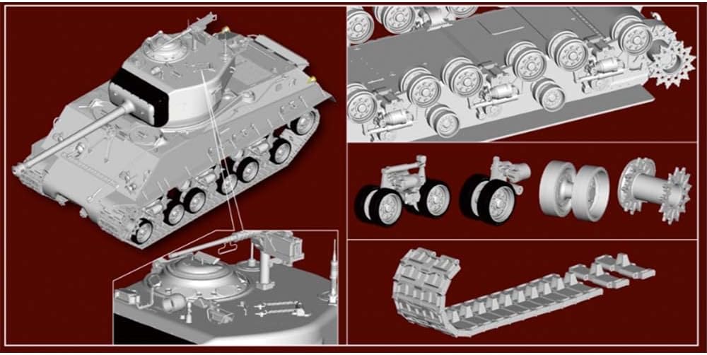 Trumpeter I Love Kit ILK61615 1:16 M4A3E8 Sherman 'Easy Eight', Model Kit