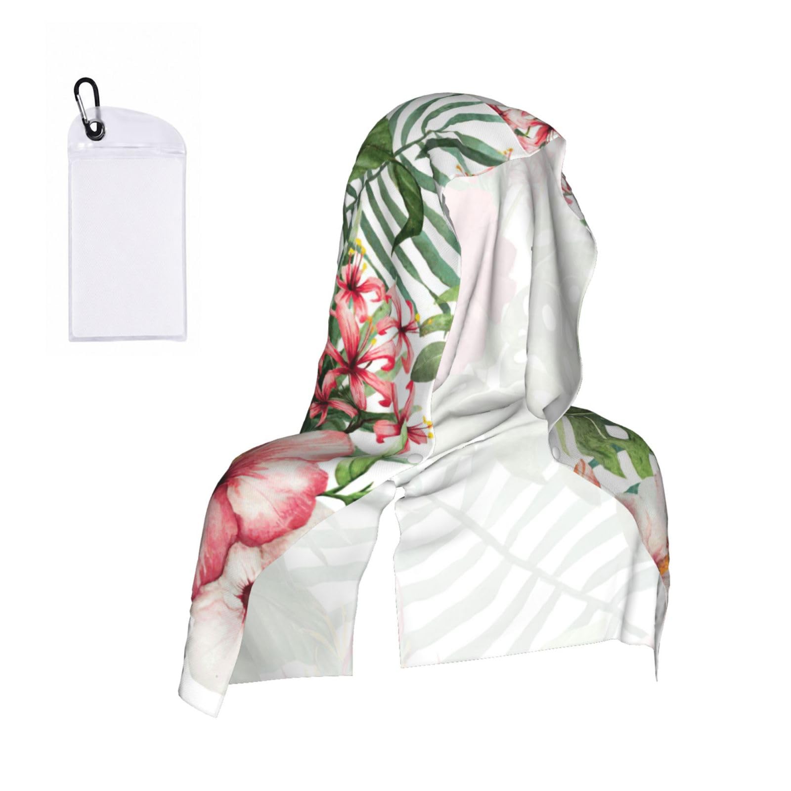 ZYJHYY Tropical Leaves Print Unisex Swimming Towel Practical Camping Towel Skin-Friendly Cooling Towel For Workout Training