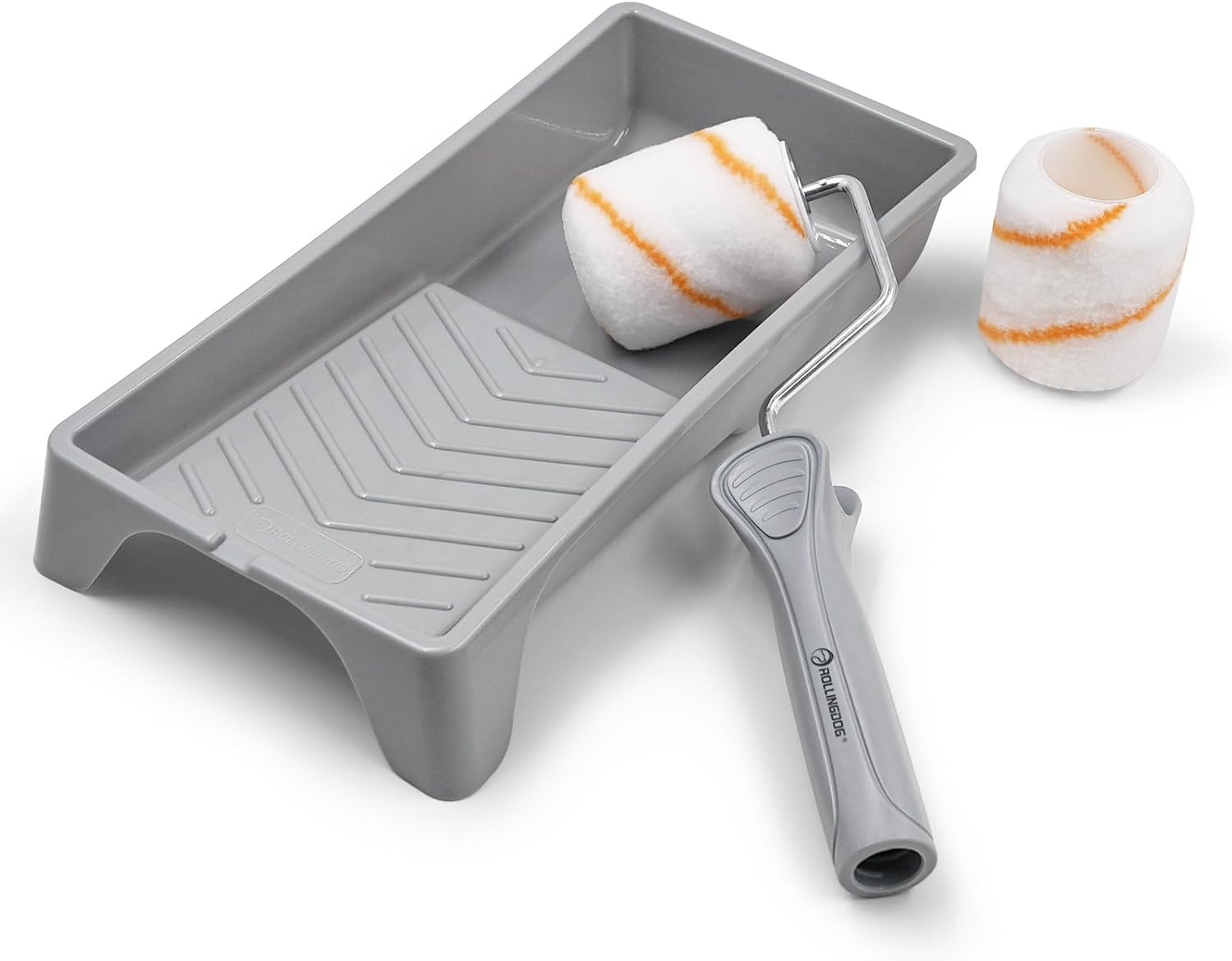 ROLLINGDOG 3 Inch Paint Roller Kit | 3" Polyester Roller ,4"Paint Tray,Small Painting Tools for Walls, Furniture, Crafts, Touch Ups