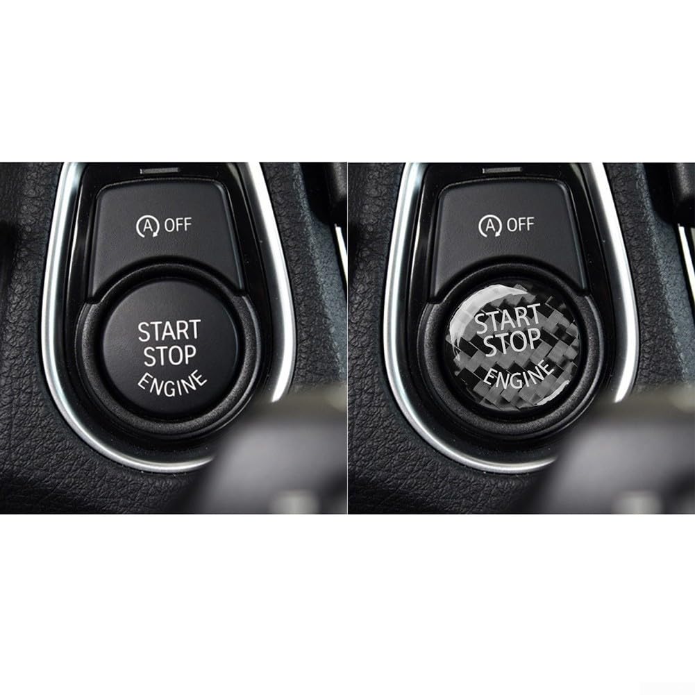Autocollant Fibre De Carbone Pour BMW - Bouton Démarrage Sans Clé - Design Unique