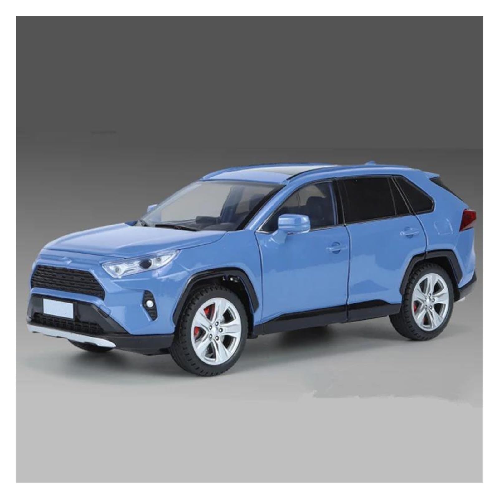 Modellino Diecast Modellismo da Collezione Auto 1:24 Per Toyota RAV4 Modellino Di Auto In Metallo Pressofuso Da Collezione(Blu)