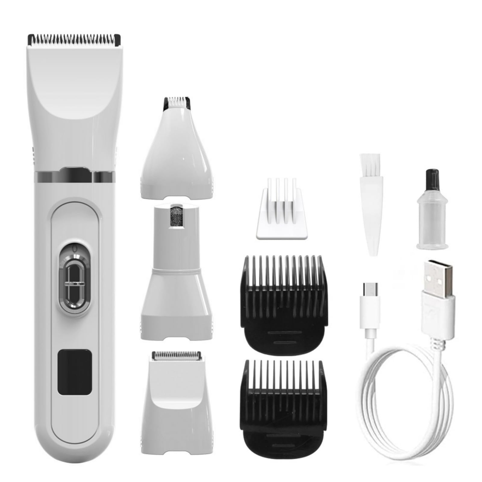 SGARYVI Dog Grooming Kit, 4 in 1 Quiet Pet Clippers for Grooming Supplies, Cordless Cat Paw Trimmer Dog Nail Grinder, Professional Long Hair Shaver Set for Cat Matted Hair and Small Dogs