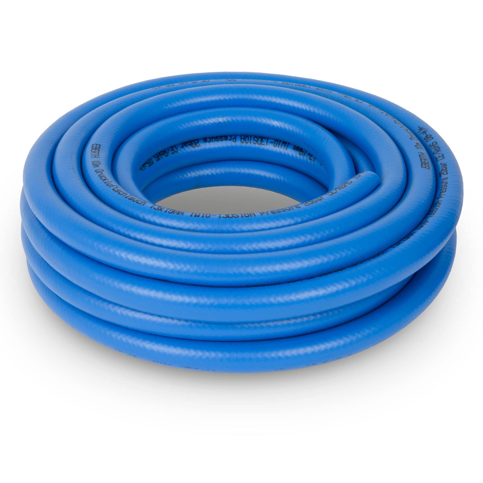 EBERTH Wąż do sprężonego powietrza, wąż tkany, długość 10 m, wąż do kompresora o średnicy 13 mm x 19 mm (wewnątrz x na zewnątrz) i ciśnieniu roboczym 20 barów, akcesoria do narzędzi na sprężone